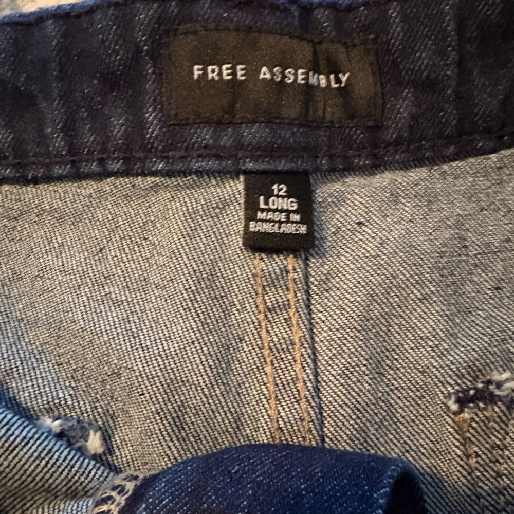 Free Assembly High rise wide leg Women's Blue Jeans